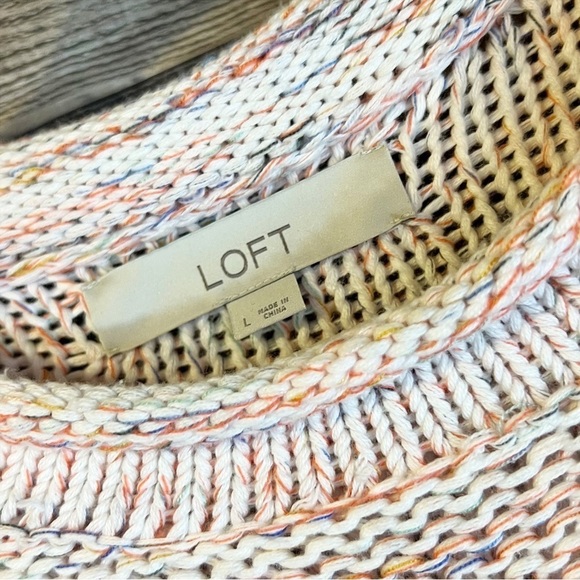 Ann Taylor Loft Space Dye Rainbow Knit Sweater - Picture 3 of 5